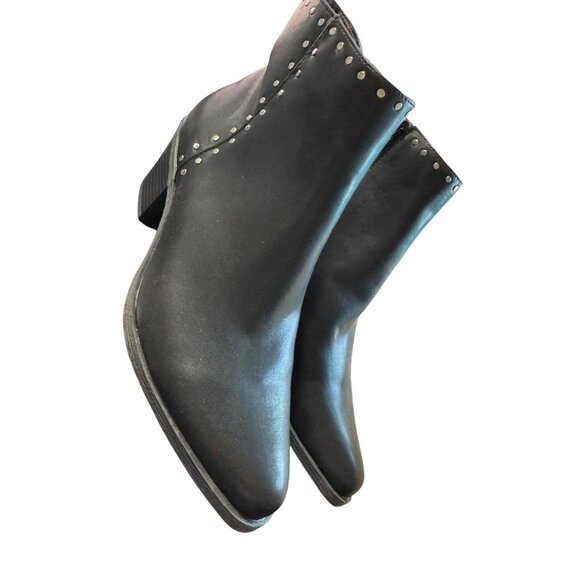BP Black Ankle Boots With Studded Details & Block Heel Size 10M Women's NWT - Picture 2 of 10